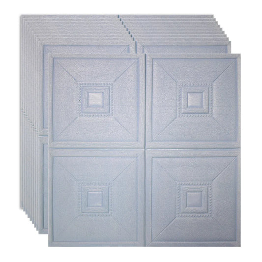 Set 10 x Tapet 3D Autoadeziv, design modern, rezistent la umezeala, usor de curatat, 70x70cm, Naimeed D4740, Albastru