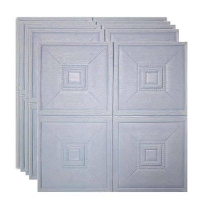 Set 5 x Tapet 3D Autoadeziv, design modern, rezistent la umezeala, usor de curatat, 70x70cm, Naimeed D4740, Albastru