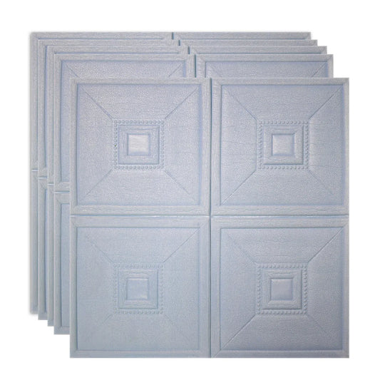Set 5 x Tapet 3D Autoadeziv, design modern, rezistent la umezeala, usor de curatat, 70x70cm, Naimeed D4740, Albastru
