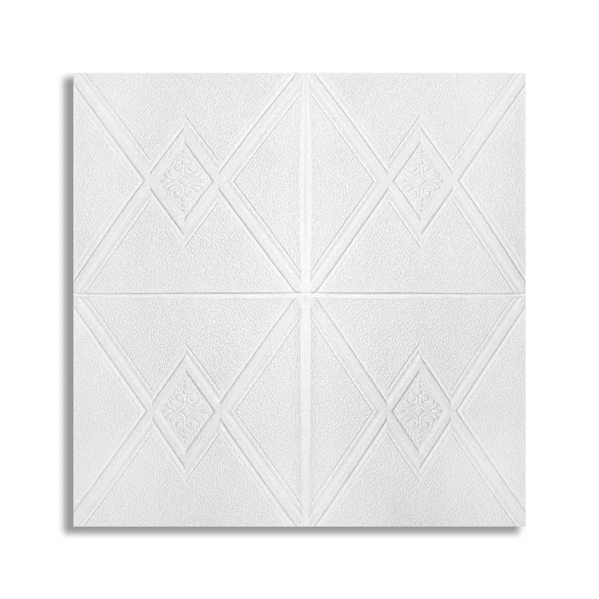 Set 5 x Tapet 3D Autoadeziv, design modern, rezistent la umezeala, usor de curatat, 70x70cm, Naimeed D4741, Alb