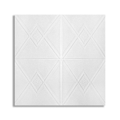 Set 5 x Tapet 3D Autoadeziv, design modern, rezistent la umezeala, usor de curatat, 70x70cm, Naimeed D4741, Alb