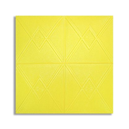 Set 10 x Tapet 3D Autoadeziv, design modern, rezistent la umezeala, usor de curatat, 70x70cm, Naimeed D4742, Galben