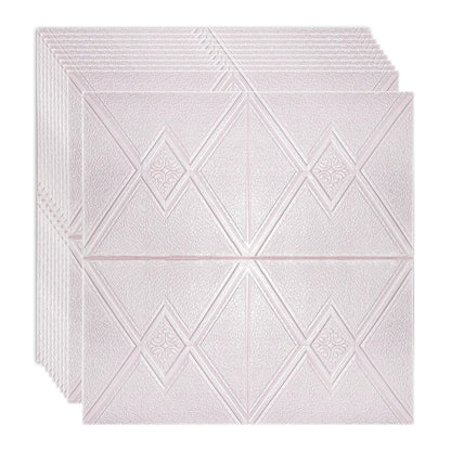 Set 10 x Tapet 3D Autoadeziv, design modern, rezistent la umezeala, usor de curatat, 70x70cm, Naimeed D4743, Roz