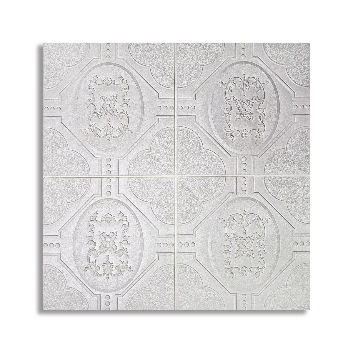 Tapet 3D Autoadeziv, design modern, rezistent la umezeala, usor de curatat, 70x70cm, Naimeed D4746, Alb