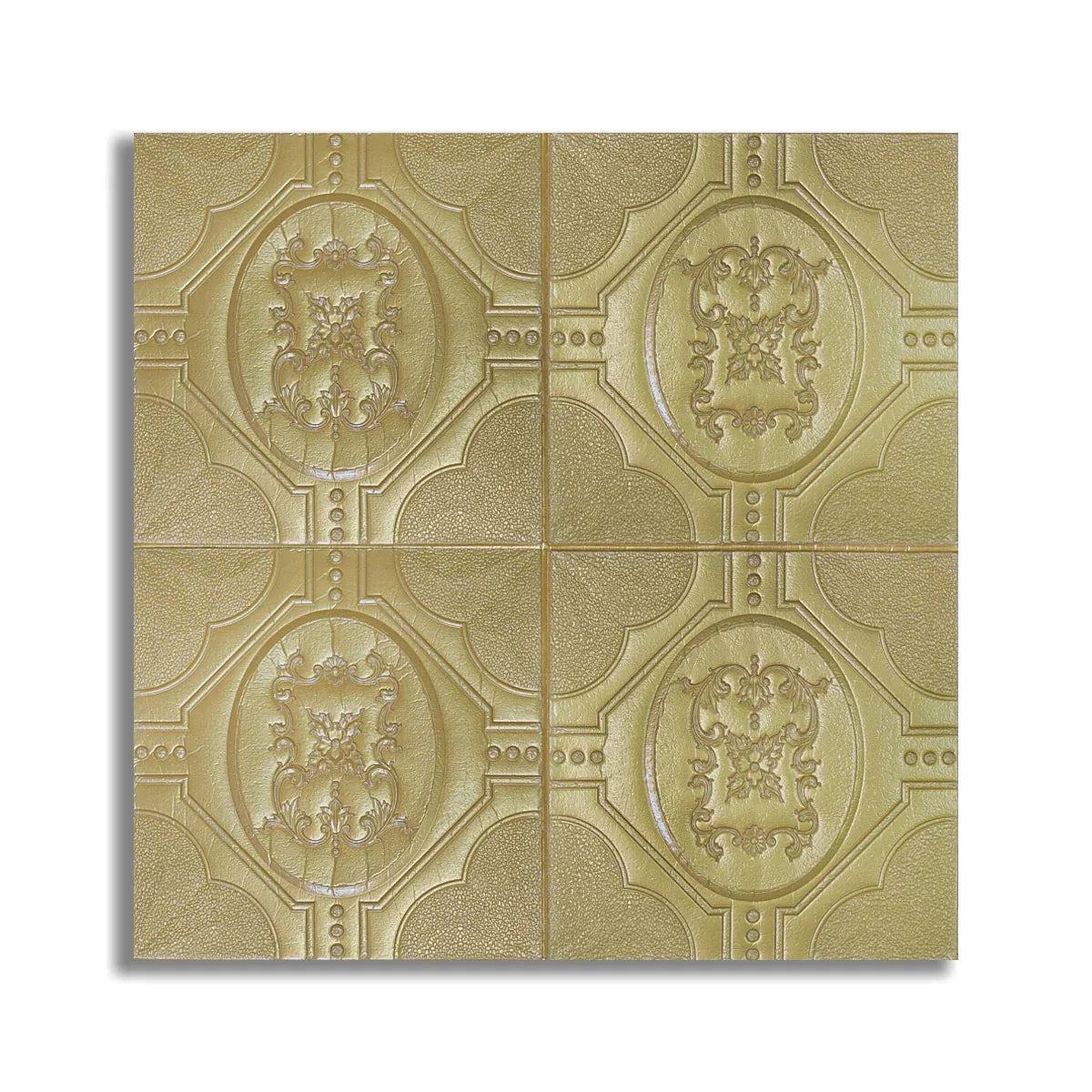Tapet 3D Autoadeziv, design modern, rezistent la umezeala, usor de curatat, 70x70cm, Naimeed D4748, Auriu
