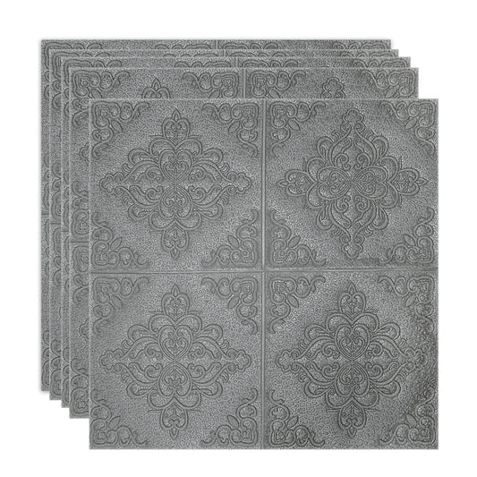 Set 5 x Tapet 3D Autoadeziv, design modern, rezistent la umezeala, usor de curatat, 70x70cm, Naimeed D4752, Argintiu