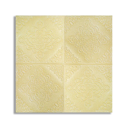 Tapet 3D Autoadeziv, design modern, rezistent la umezeala, usor de curatat, 70x70cm, Naimeed D4753, Galben