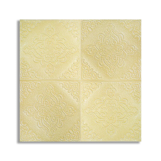 Tapet 3D Autoadeziv, design modern, rezistent la umezeala, usor de curatat, 70x70cm, Naimeed D4753, Galben