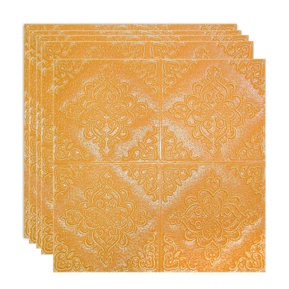 Set 5 x Tapet 3D Autoadeziv, design modern, rezistent la umezeala, usor de curatat, 70x70cm, Naimeed D4754, Portocaliu
