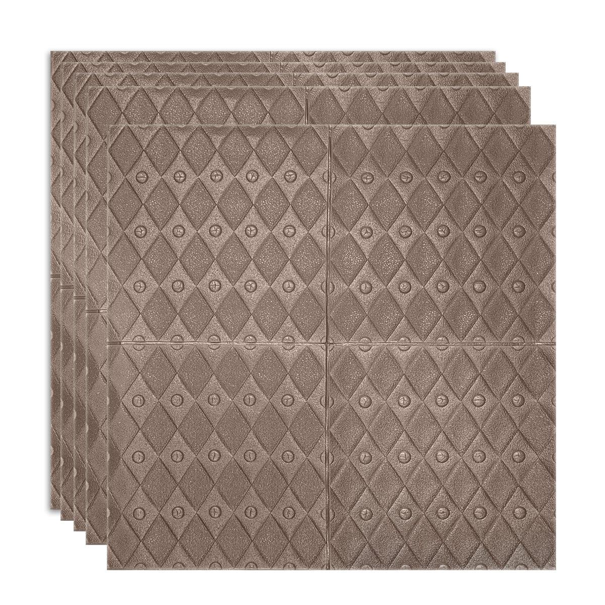 Set 5 x Tapet 3D Autoadeziv, design modern, rezistent la umezeala, usor de curatat, 70x70cm, Naimeed D4758, Bronz