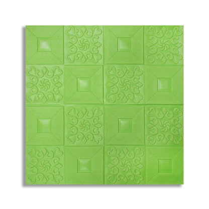 Set 5 x Tapet 3D Autoadeziv, design modern, rezistent la umezeala, usor de curatat, 70x70cm, Naimeed D4762, Verde