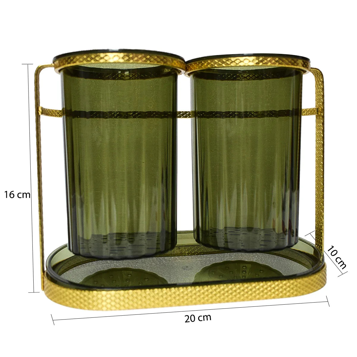 Suport tacamuri din metal, Naimeed D4779, Auriu