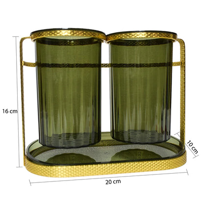 Suport tacamuri din metal, Naimeed D4779, Auriu