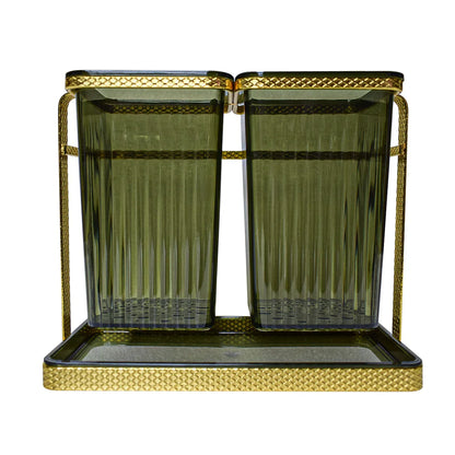 Suport tacamuri din metal, Naimeed D4780, Auriu