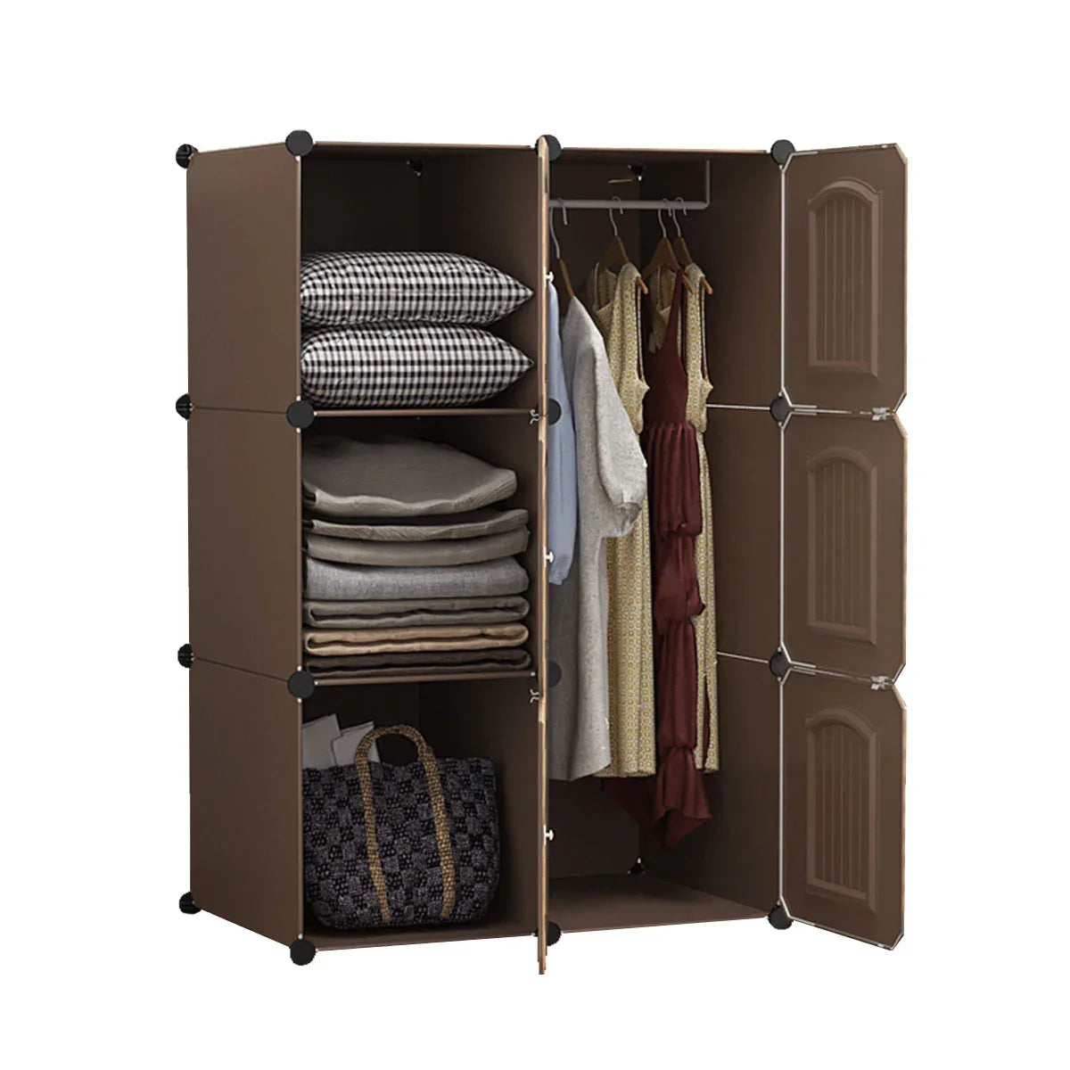 Dulap Modular, 6 Usi, Naimeed D4787, Maro