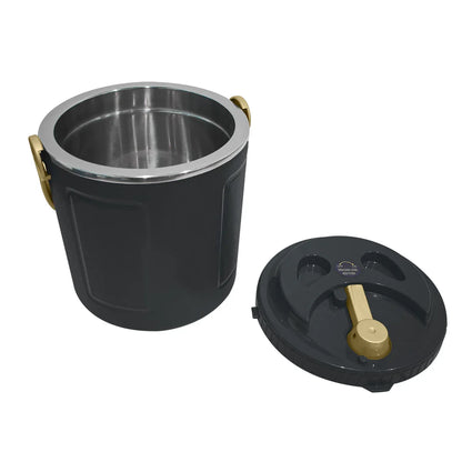 Caserola termica, set 3 piese, cu interior din inox, Naimeed D4803, Negru