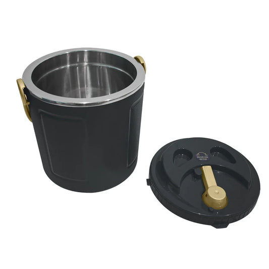 Caserola termica, set 3 piese, cu interior din inox, Naimeed D4803, Negru