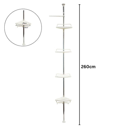 Raft de baie, 4 polite, inaltime 260 cm, Naimeed D4827, Alb