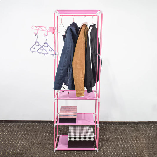 Dulap pentru haine, 3 polite, Naimeed D4832R, Roz