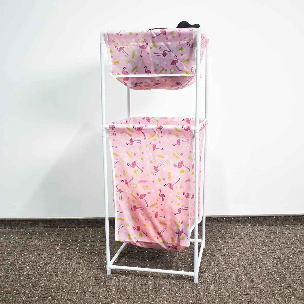 Cos de rufe, material textil, 2 niveluri, Naimeed D4839R, Roz