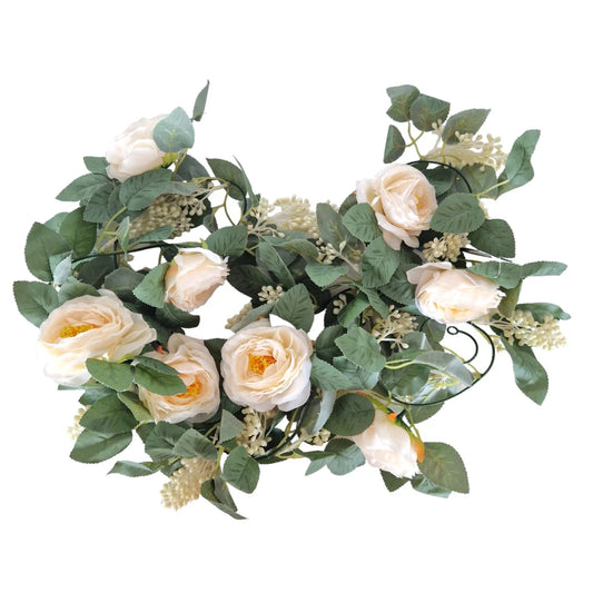 Planta artificiala curgatoare cu flori, Naimeed D4866, Portocaliu, 2m