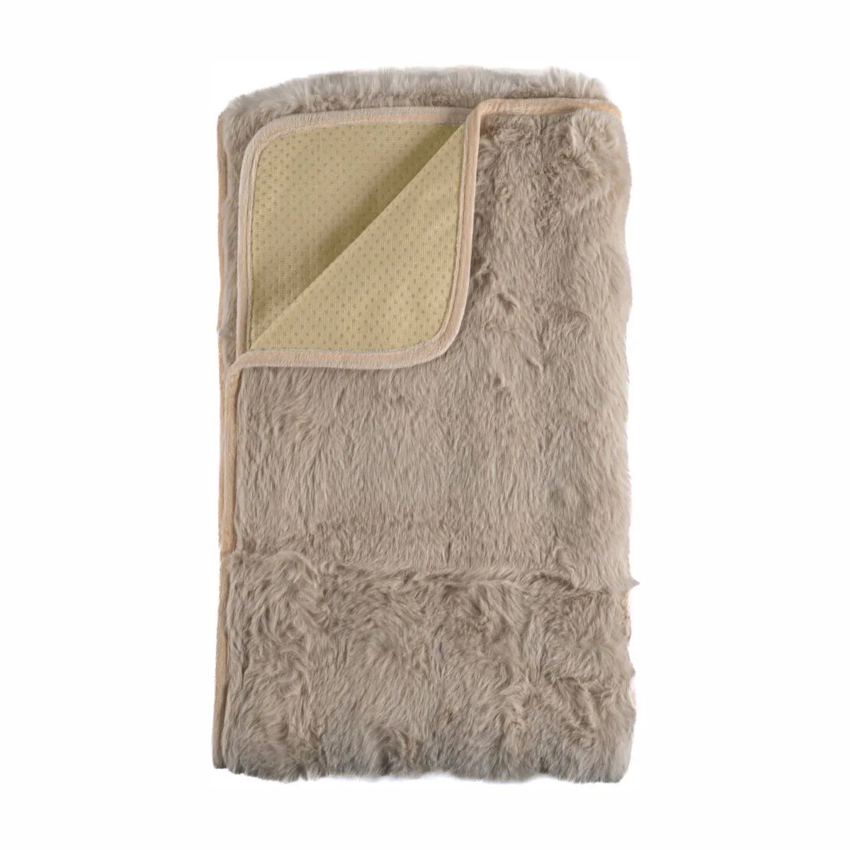 Cuvertura Canapea, Naimeed D4876L, 70x240cm, poliester, pufoasa, Maro