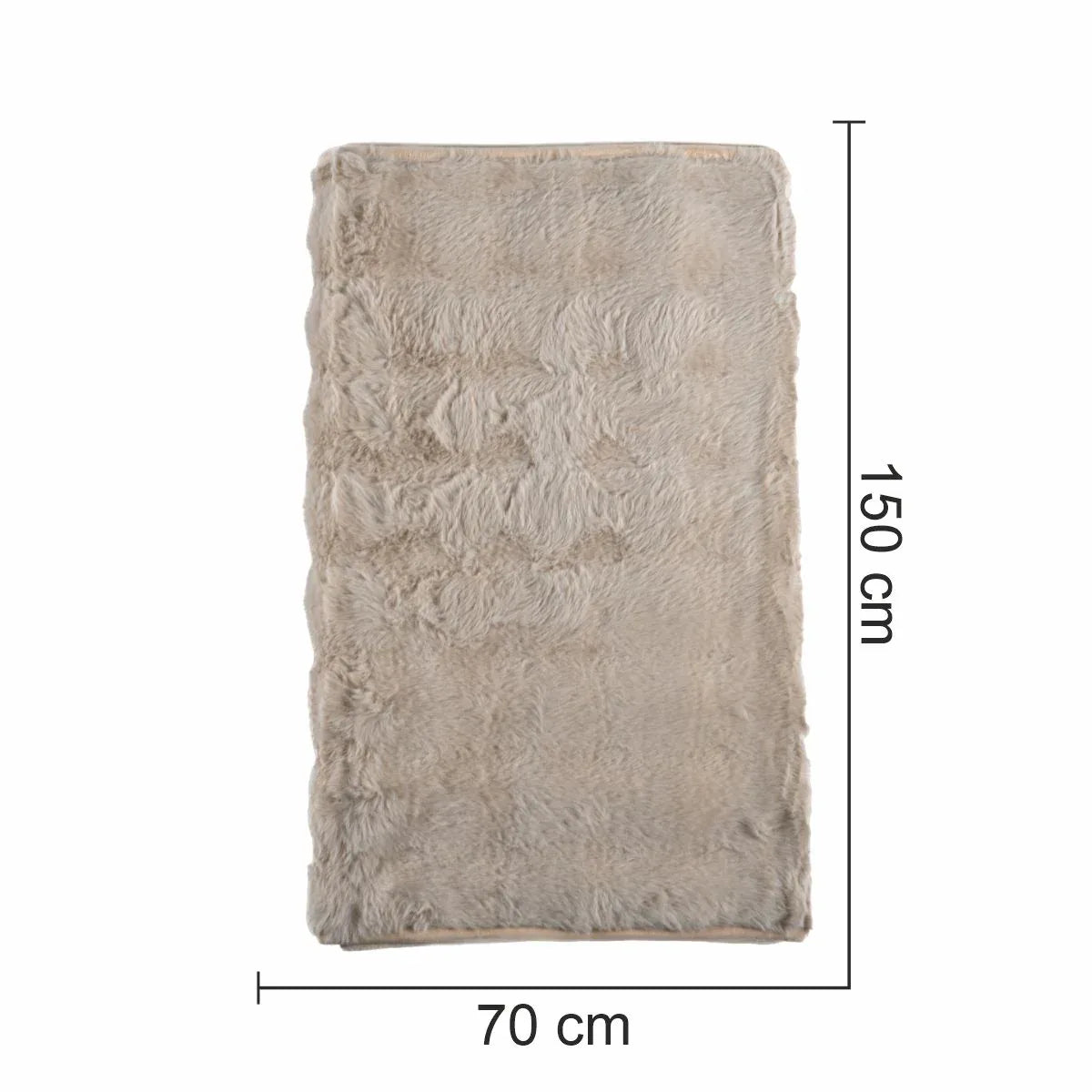Cuvertura Canapea, Naimeed D4876S, 70x150cm, poliester, pufoasa, Maro