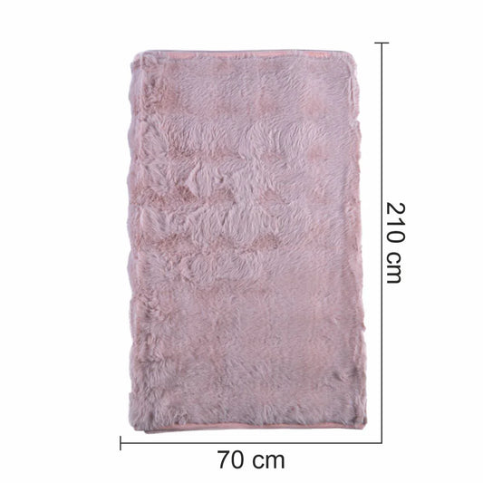 Cuvertura Canapea, Naimeed D4878M, 70x210cm, poliester, pufoasa, Roz