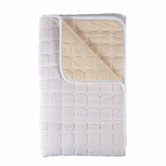 Cuvertura Canapea, Naimeed D4884L, 70x240cm, poliester, pufoasa, matlasata, Alb