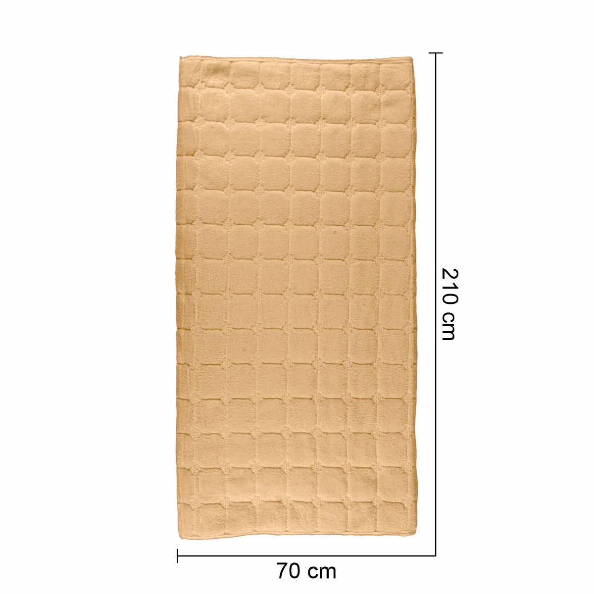 Cuvertura Canapea, Naimeed D4887M, 70x210cm, poliester, pufoasa, matlasata, Maro Deschis