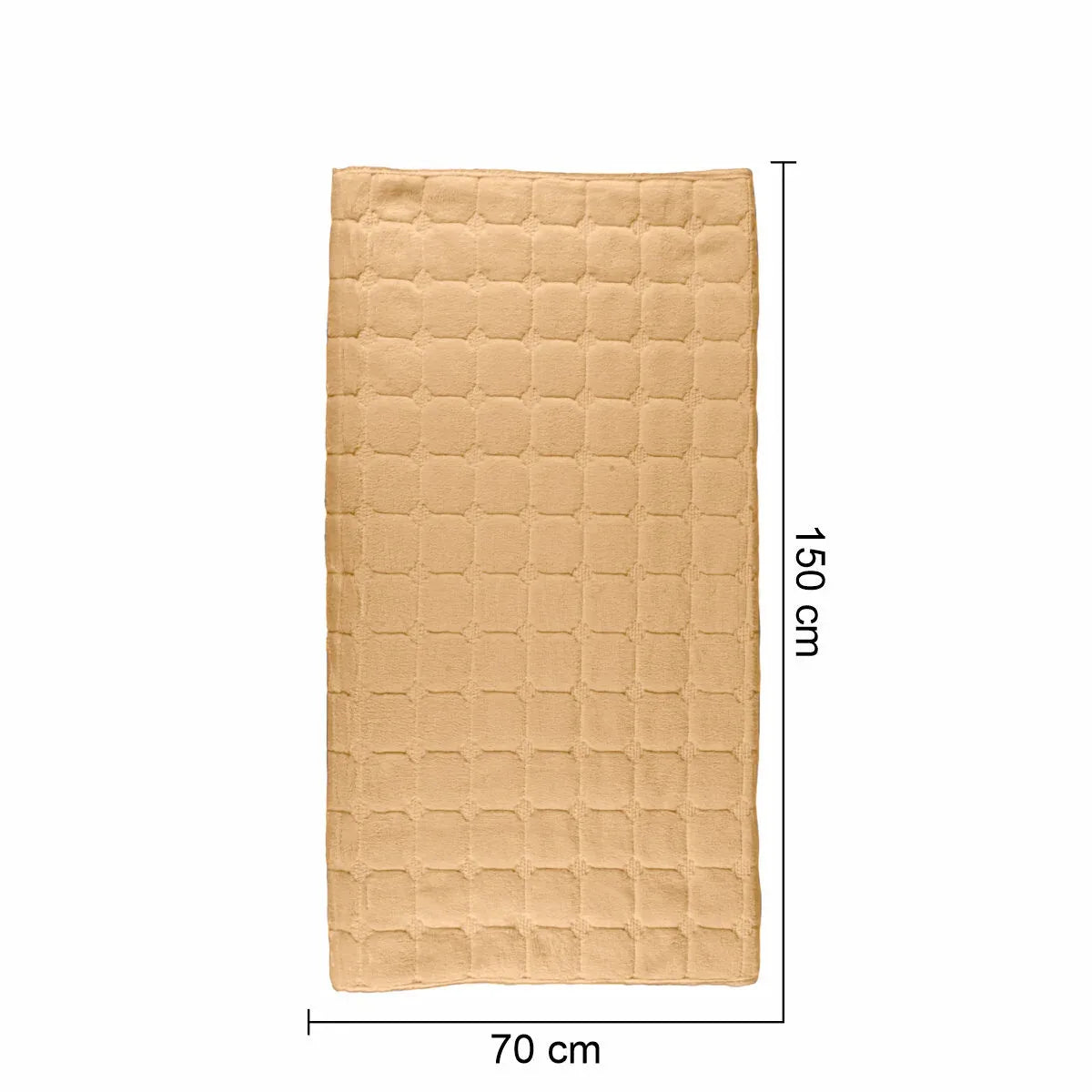 Cuvertura Canapea, Naimeed D4887S, 70x150cm, poliester, pufoasa, matlasata, Maro Deschis