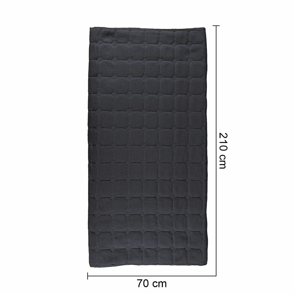 Cuvertura Canapea, Naimeed D4888M, 70x210cm, poliester, pufoasa, matlasata, Negru