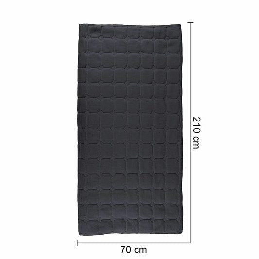 Cuvertura Canapea, Naimeed D4888M, 70x210cm, poliester, pufoasa, matlasata, Negru
