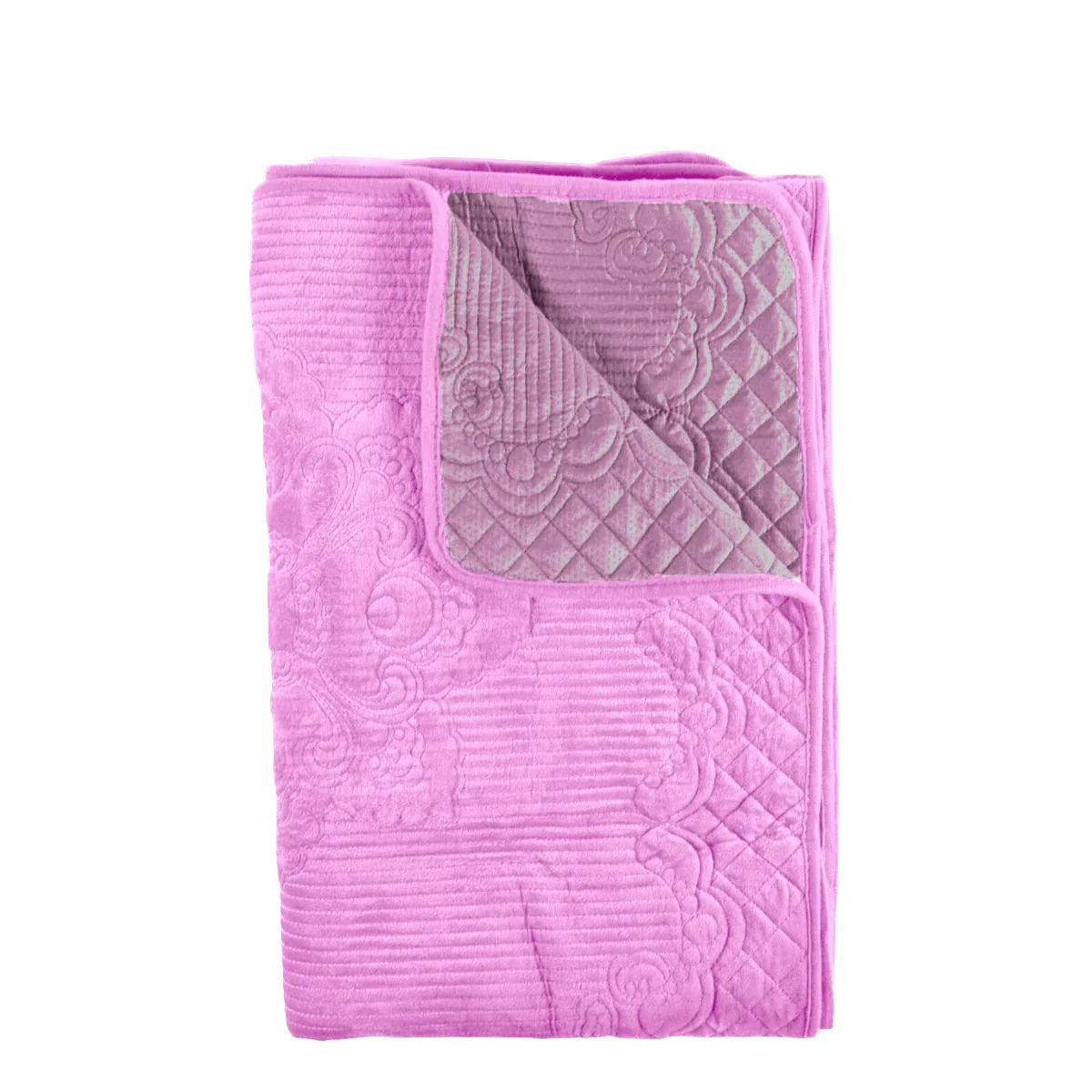 Cuvertura Canapea, Naimeed D4889M, 70x210cm, poliester, pufoasa, matlasata, Roz