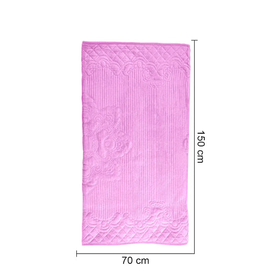 Cuvertura Canapea, Naimeed D4889S, 70x150cm, poliester, pufoasa, matlasata, Roz