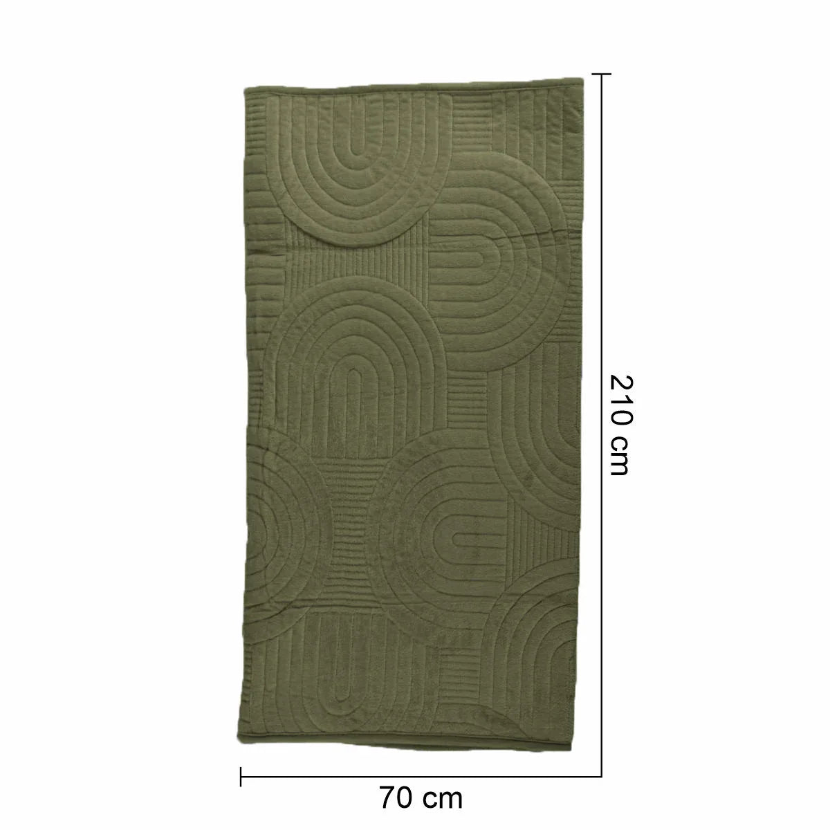 Cuvertura Canapea, Naimeed D4899M, 70x210cm, poliester, pufoasa, matlasata, Verde Inchis