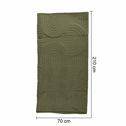 Cuvertura Canapea, Naimeed D4899M, 70x210cm, poliester, pufoasa, matlasata, Verde Inchis