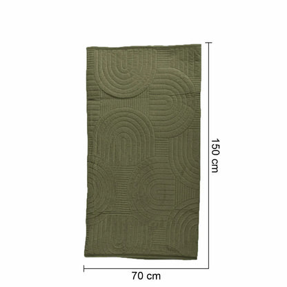 Cuvertura Canapea, Naimeed D4899S, 70x150cm, poliester, pufoasa, matlasata, Verde Inchis