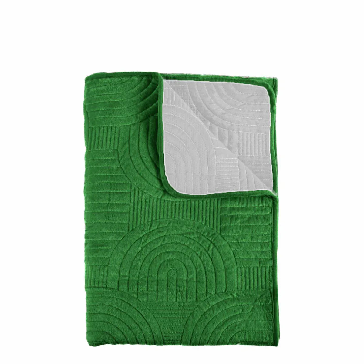 Cuvertura Canapea, Naimeed D4900S, 70x150cm, poliester, pufoasa, matlasata, Verde