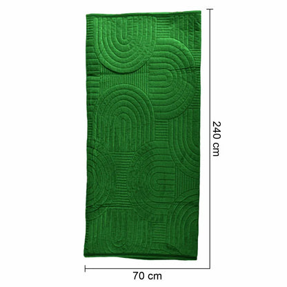 Cuvertura Canapea, Naimeed D4900L, 70x240cm, poliester, pufoasa, matlasata, Verde