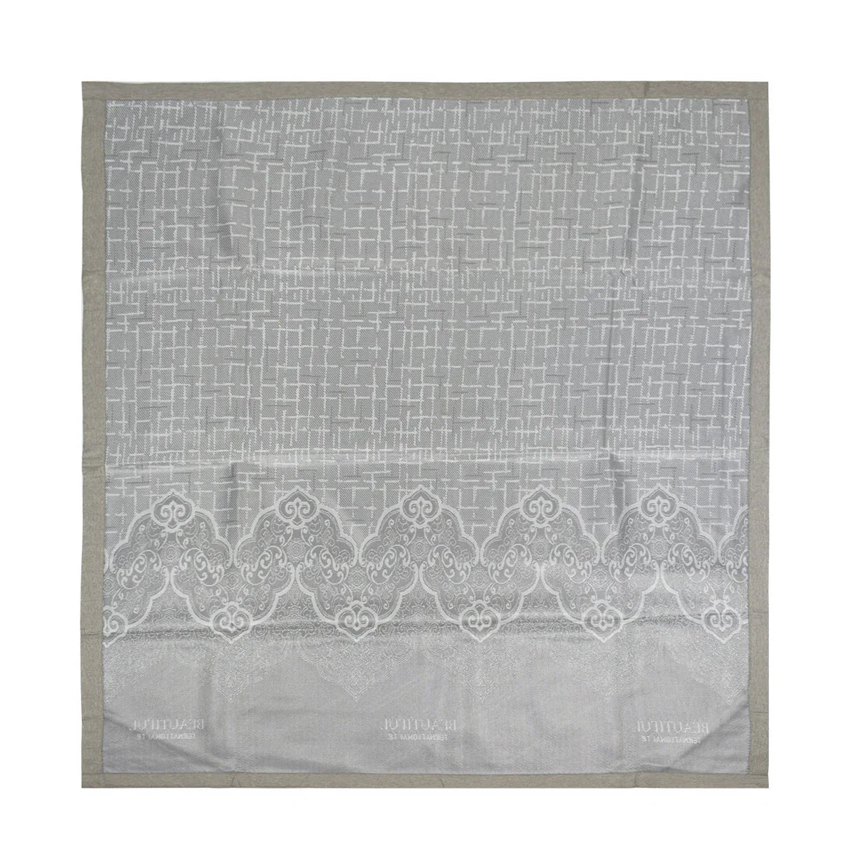 Set lenjerie pat dublu, latime 145cm, Naimeed D4913, model Beautiful, Gri