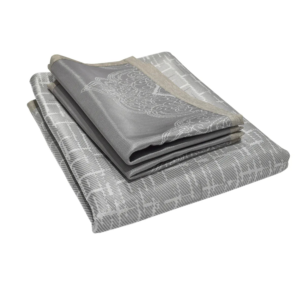 Set lenjerie pat dublu, latime 145cm, Naimeed D4913, model Beautiful, Gri