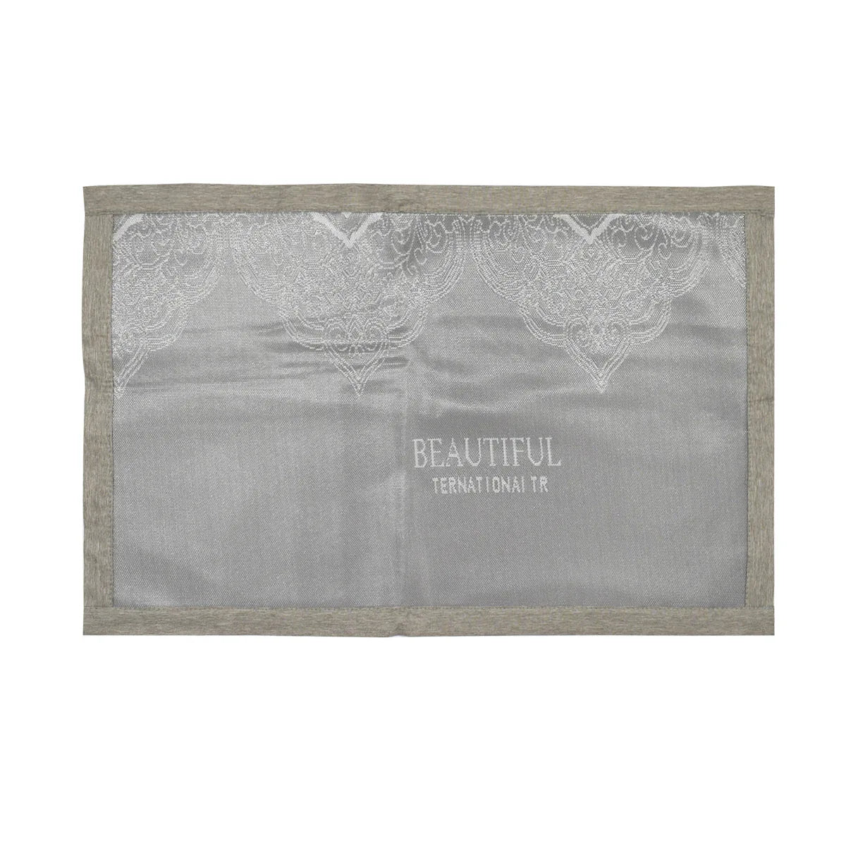 Set lenjerie pat dublu, latime 145cm, Naimeed D4913, model Beautiful, Gri