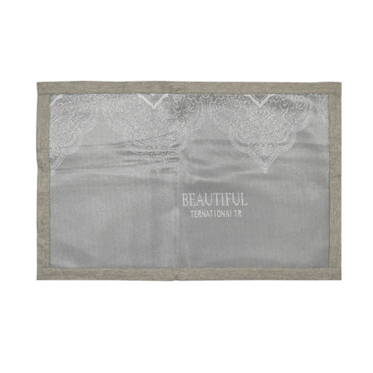 Set lenjerie pat dublu, latime 145cm, Naimeed D4913, model Beautiful, Gri