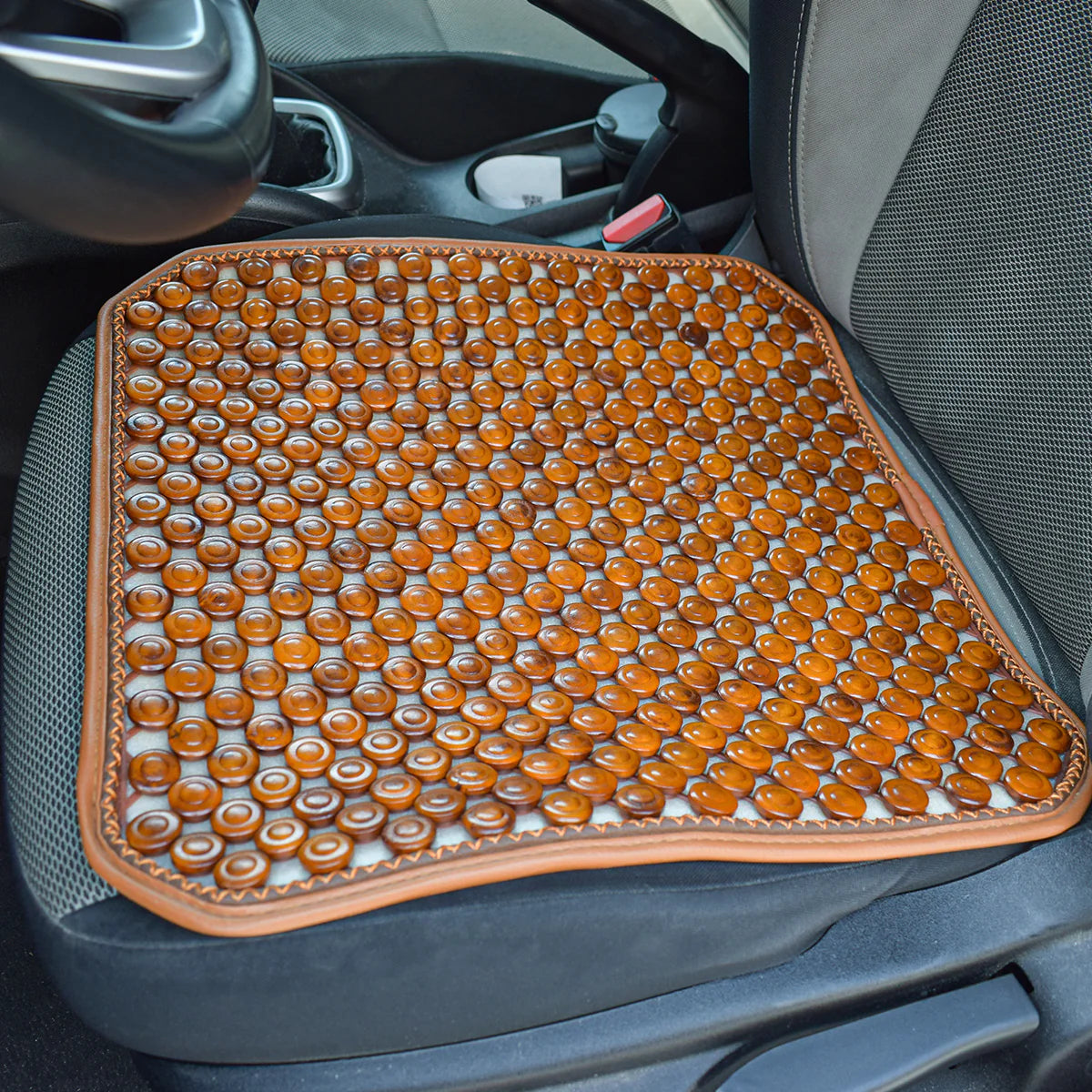 Husa scaun auto, lemn de bambus, Naimeed D4916, Maro