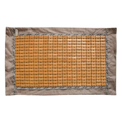 Fata de perna, model din bambus, Naimeed D4923, Maro, Broderie neagra