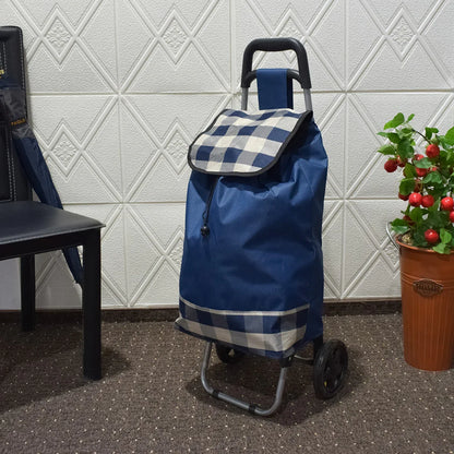 Carucior de piata pliabil, Naimeed D4941, 2 roti, 37 L, Albastru