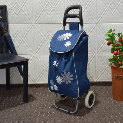 Carucior de piata pliabil, Naimeed D4942, 2 roti, 37 L, Albastru