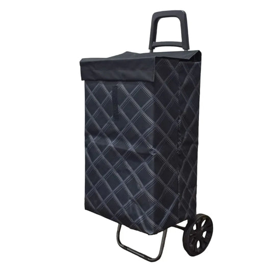 Carucior de piata pliabil, Naimeed D4946, 2 roti, 62 L, Negru/Alb