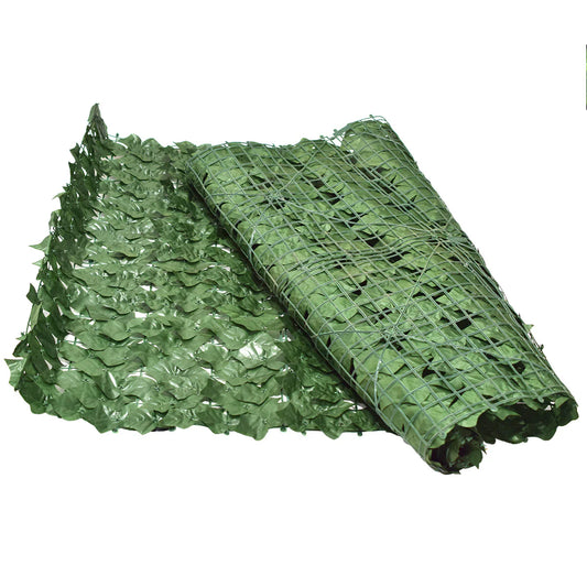 Plasa gard, frunze artificiale, Naimeed D4959, Iedera, paravan pentru balcon, terasa si gard, Verde